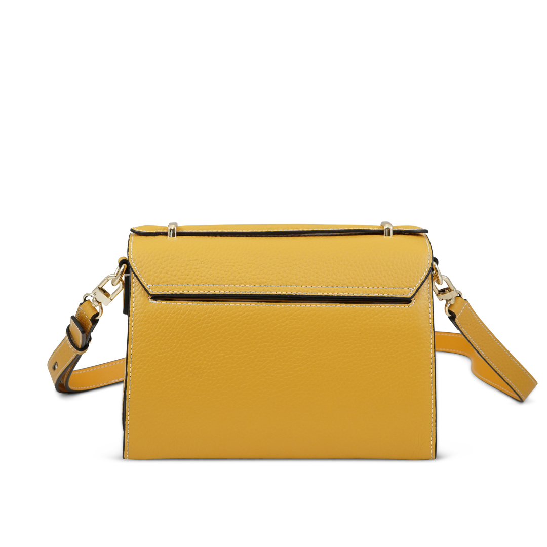 DALIA IN PELLE SENAPE