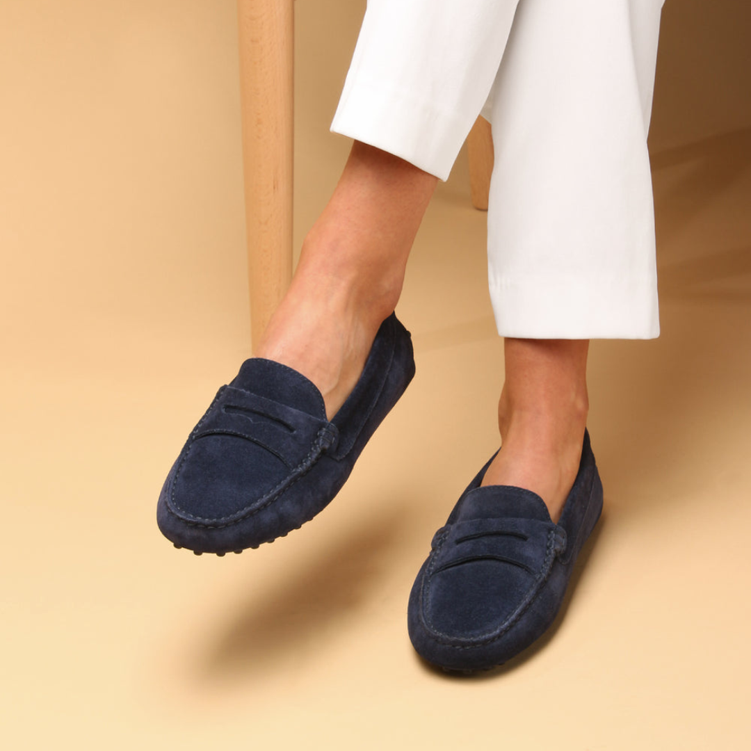 VALLY® - MOCASSINO IN CAMOSCIO BLU