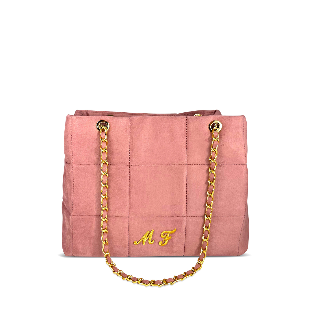 PERSONALIZZA CLARISSA - BORSA TOTE VELLUTO SCAMOSCIATO