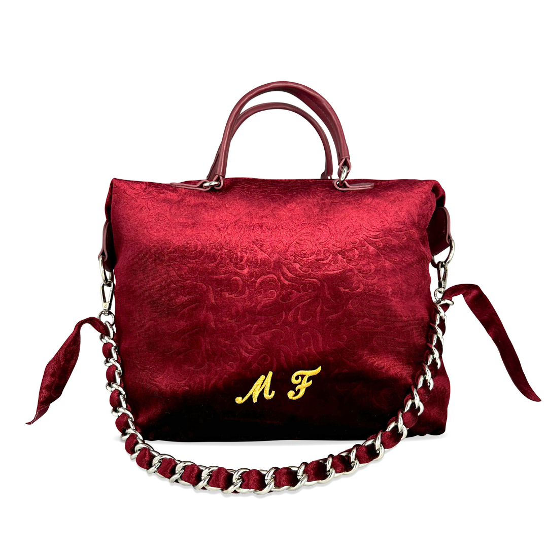 PERSONALIZZA HILARY - BAULETTO IN VELLUTO STAMPA FIORI