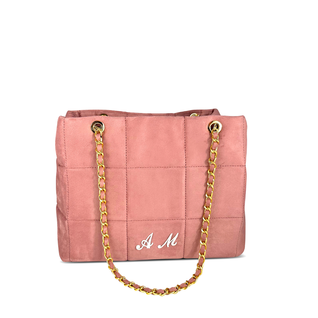 PERSONALIZZA CLARISSA - BORSA TOTE VELLUTO SCAMOSCIATO