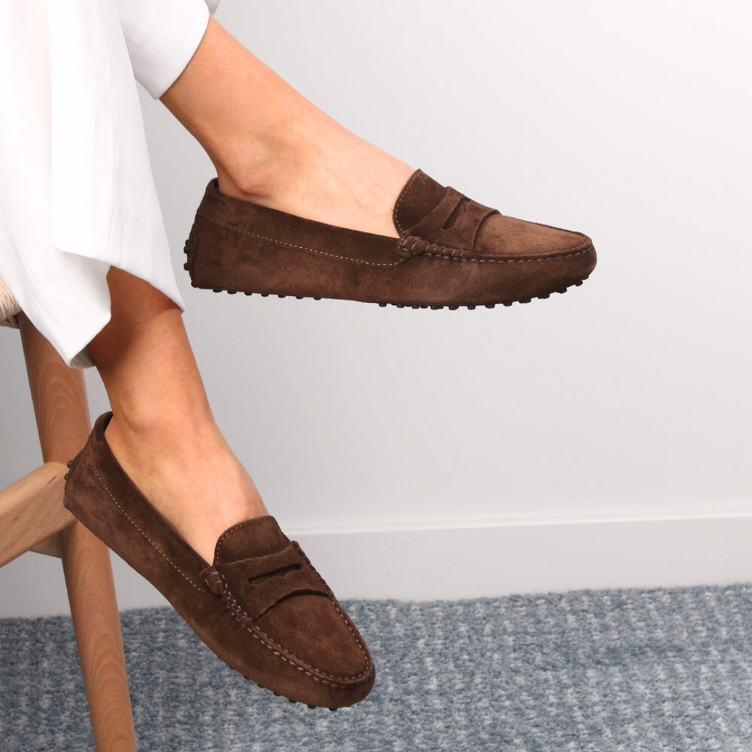 VALLY® - MOCASSINO IN CAMOSCIO MARRONE