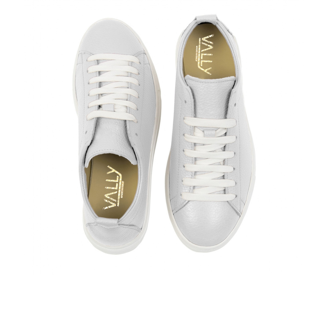 VALLY® - SNEAKERS IN VERA PELLE BIANCA PERSONALIZZABILE