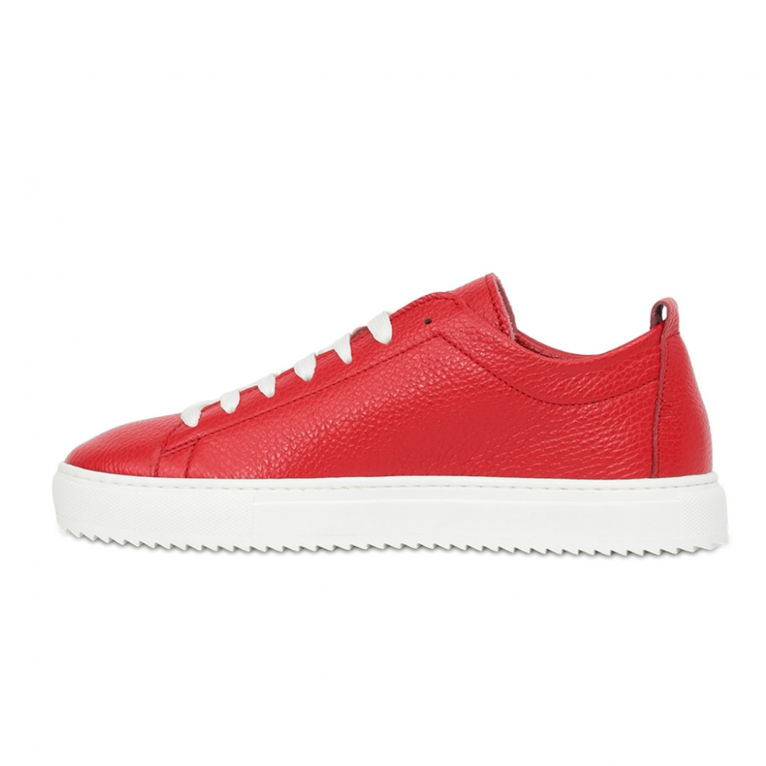 VALLY® - SNEAKERS IN VERA PELLE ROSSA PERSONALIZZABILE