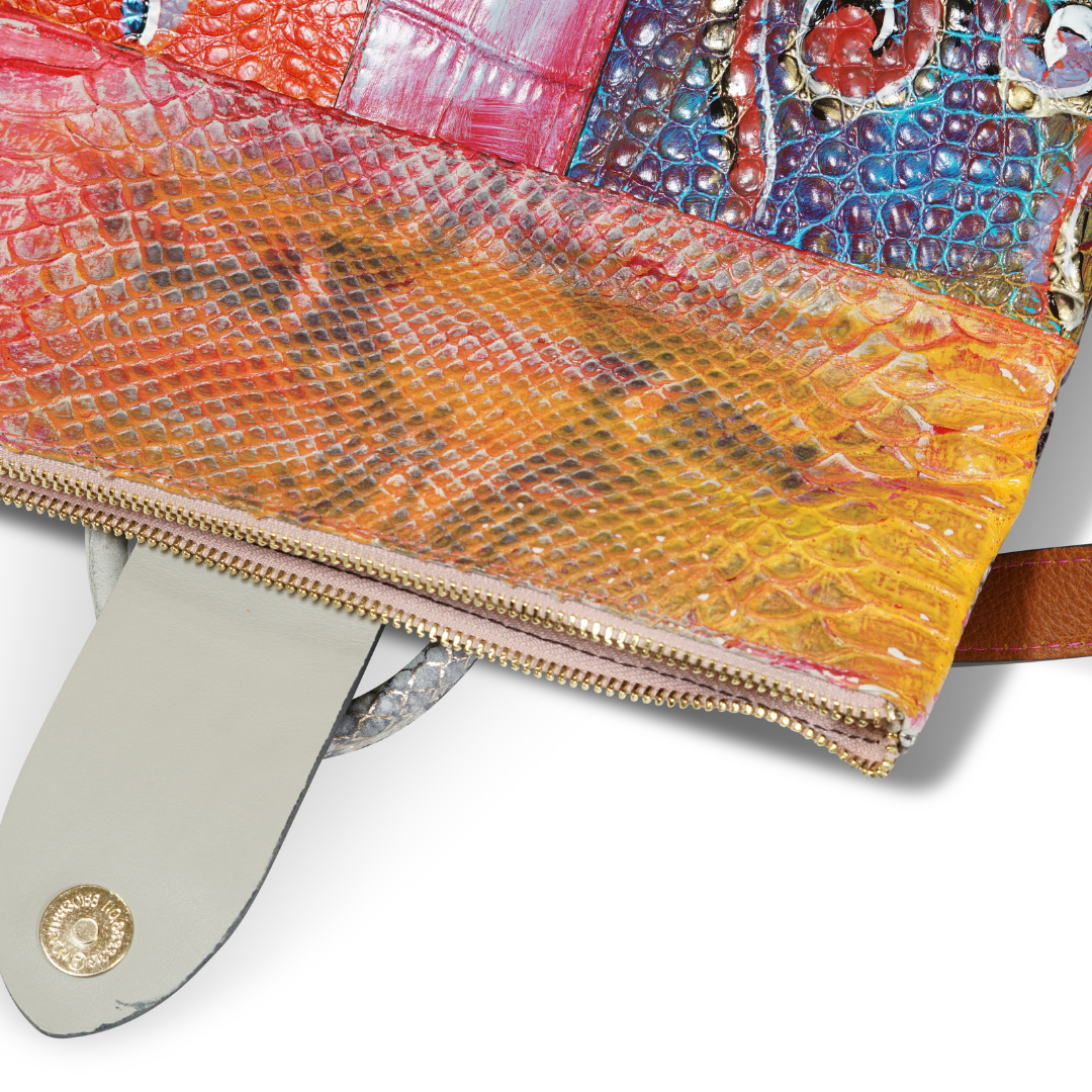 SISSY ZAINO IN PELLE DIPINTO A MANO