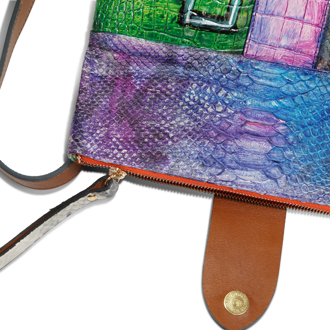 SISSY ZAINO IN PELLE DIPINTO A MANO