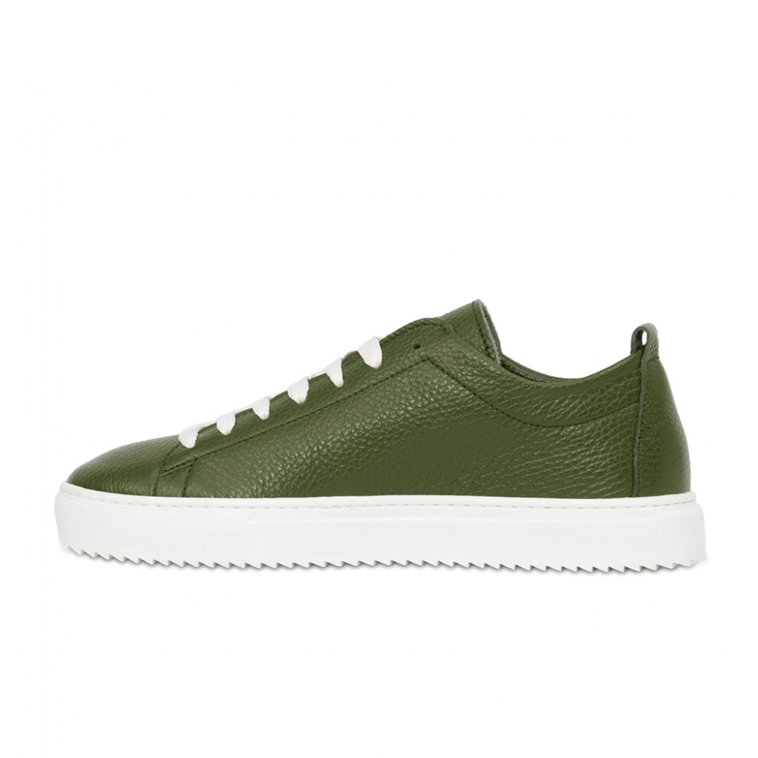 VALLY® - SNEAKERS IN VERA PELLE VERDE PERSONALIZZABILE