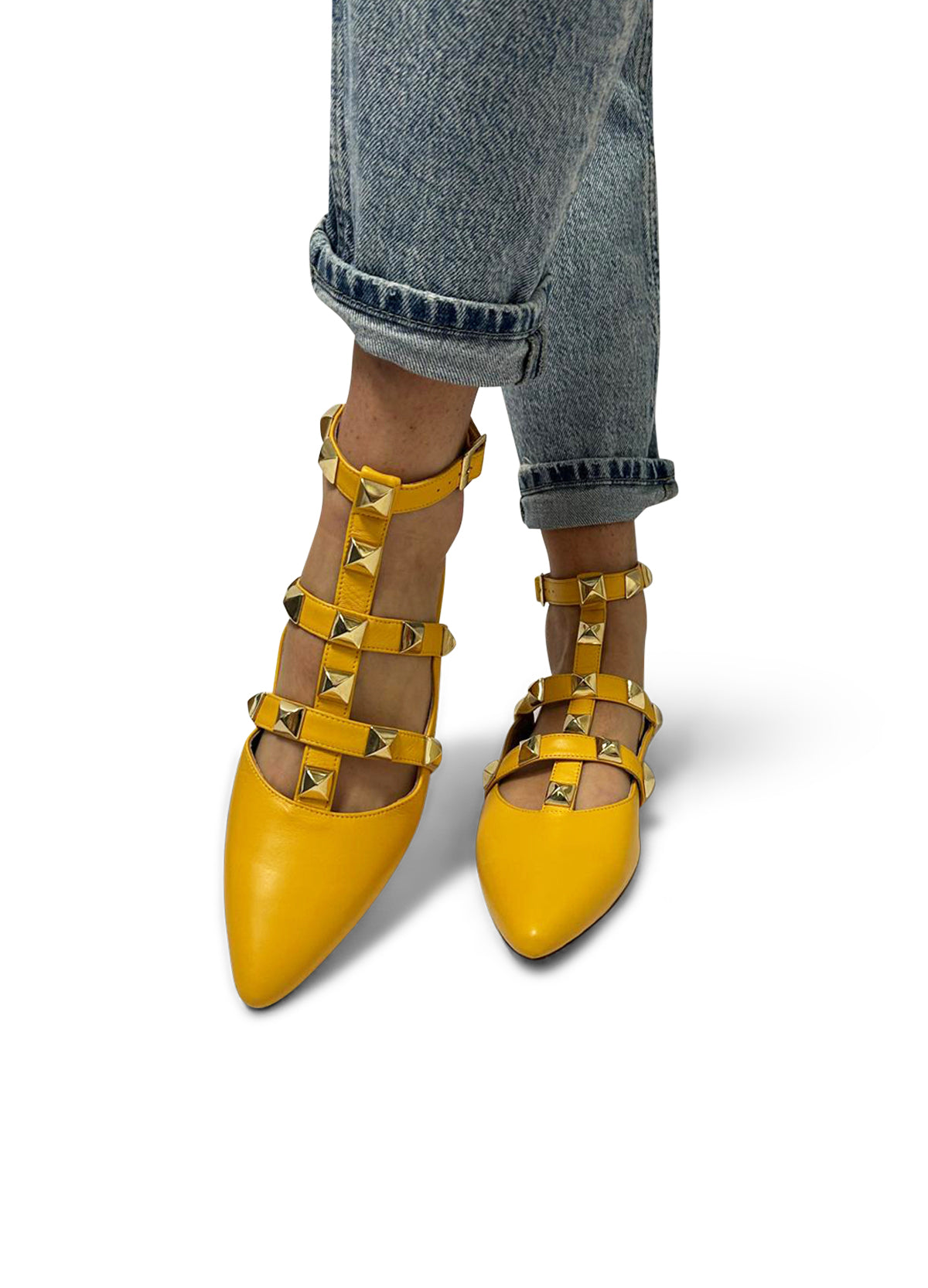 VALLY® - BALLERINA CON CINTURINO ALLA CAVIGLIA IN PELLE