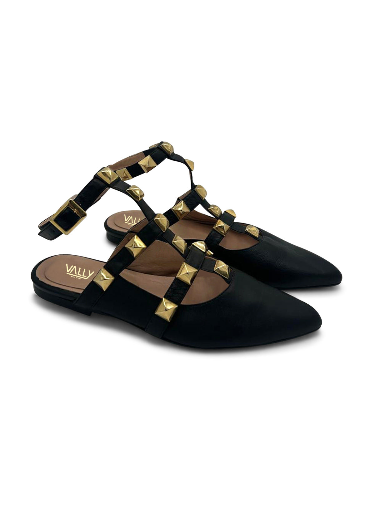 VALLY® - BALLERINA CON CINTURINO ALLA CAVIGLIA IN PELLE