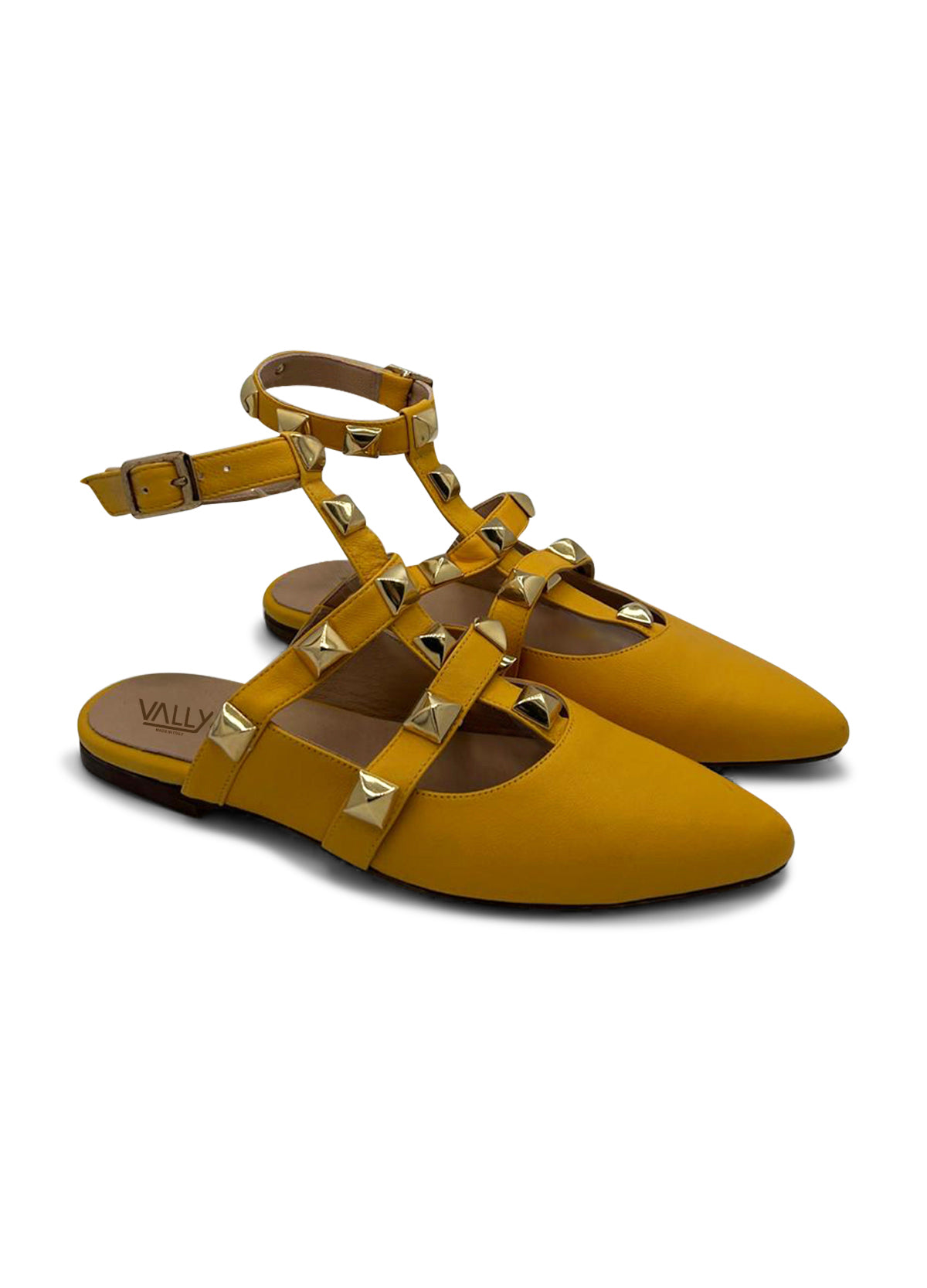 VALLY® - BALLERINA CON CINTURINO ALLA CAVIGLIA IN PELLE