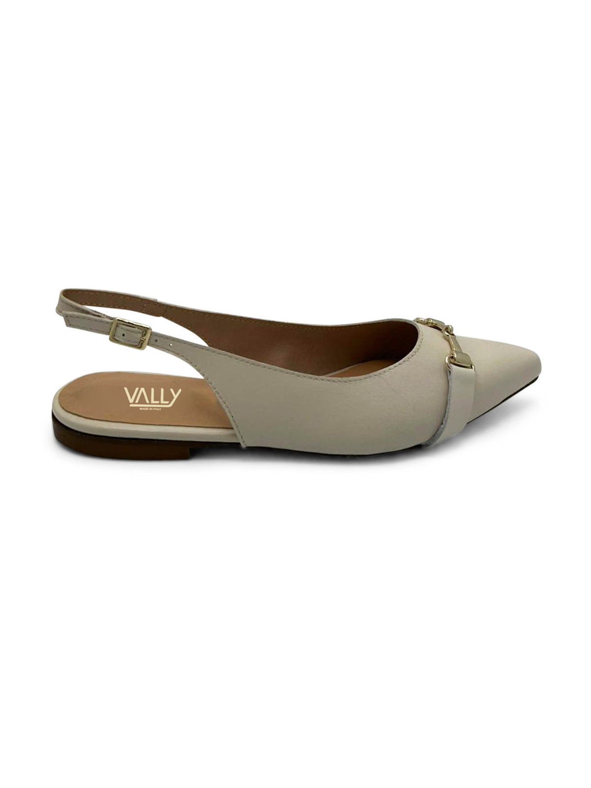 VALLY® - BALLERINA A PUNTA CON CINTURINO ALLA CAVIGLIA