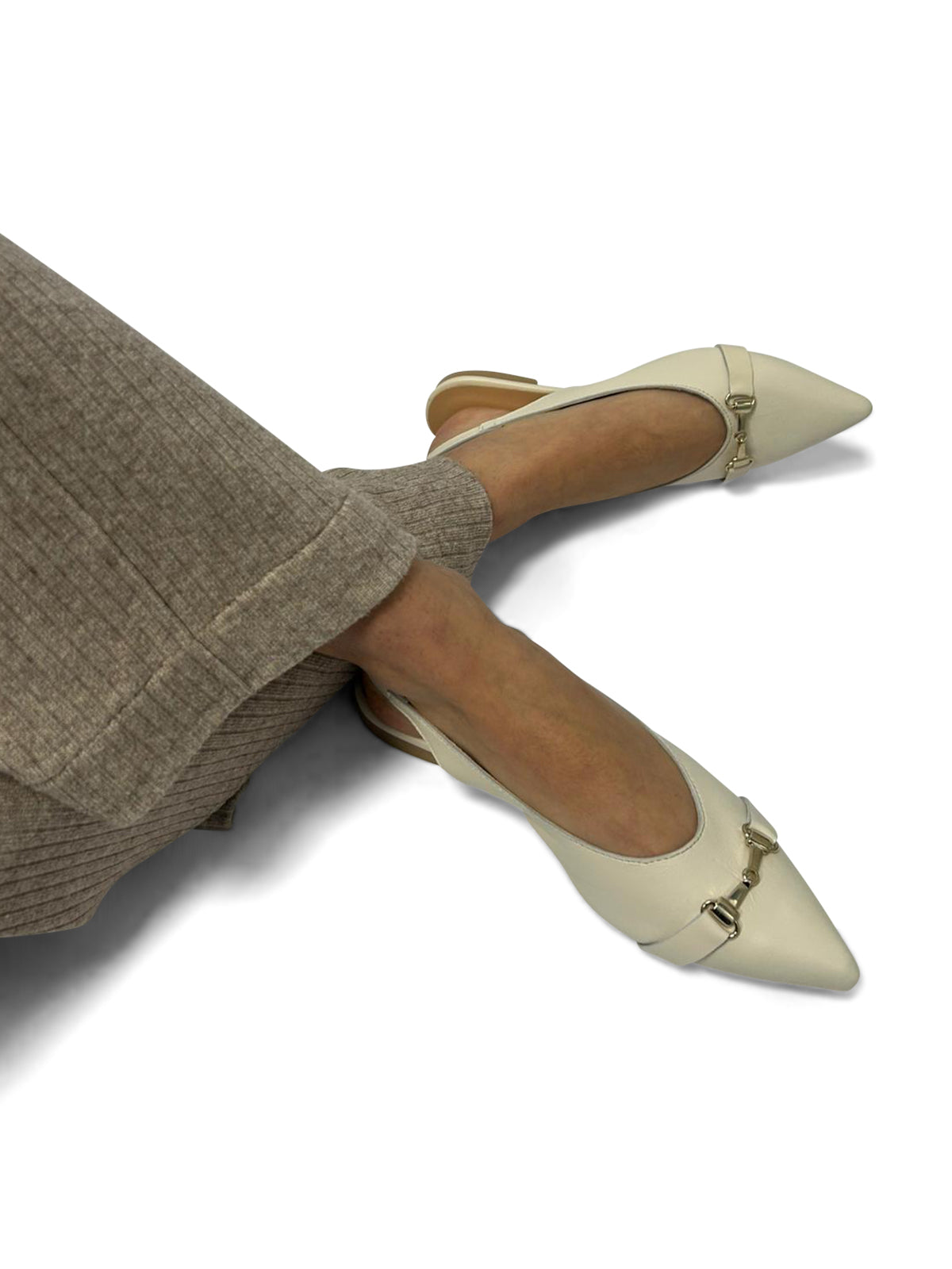 VALLY® - BALLERINA A PUNTA CON CINTURINO ALLA CAVIGLIA