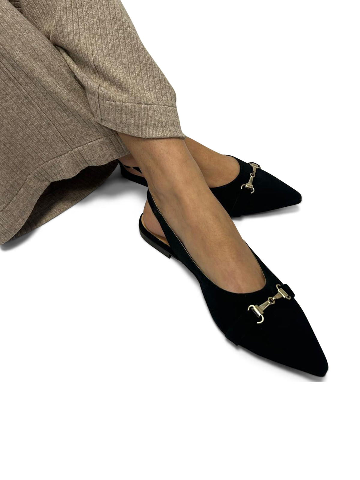 VALLY® - BALLERINA A PUNTA CON CINTURINO ALLA CAVIGLIA