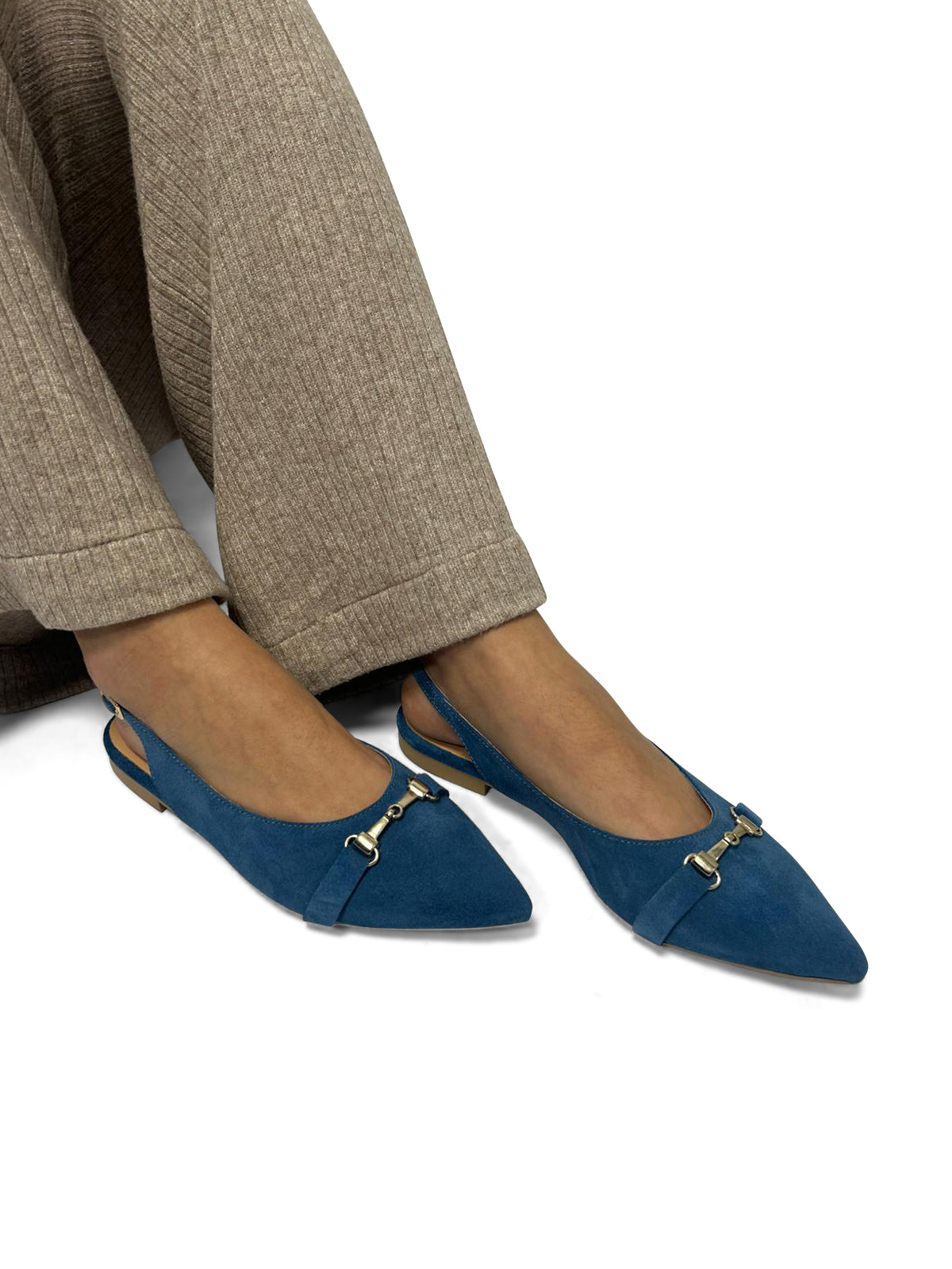 VALLY® - BALLERINA A PUNTA CON CINTURINO ALLA CAVIGLIA