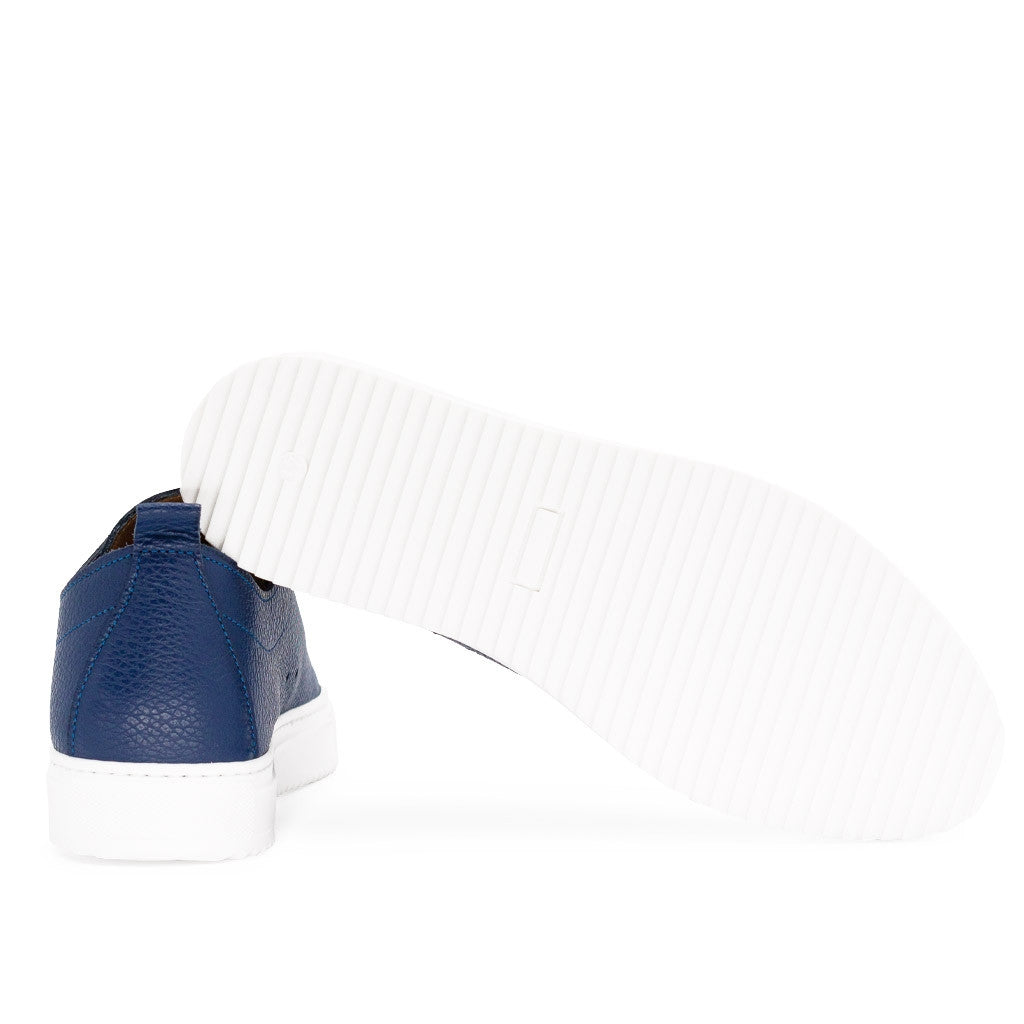 VALLY® - SNEAKERS IN VERA PELLE BLU PERSONALIZZABILE